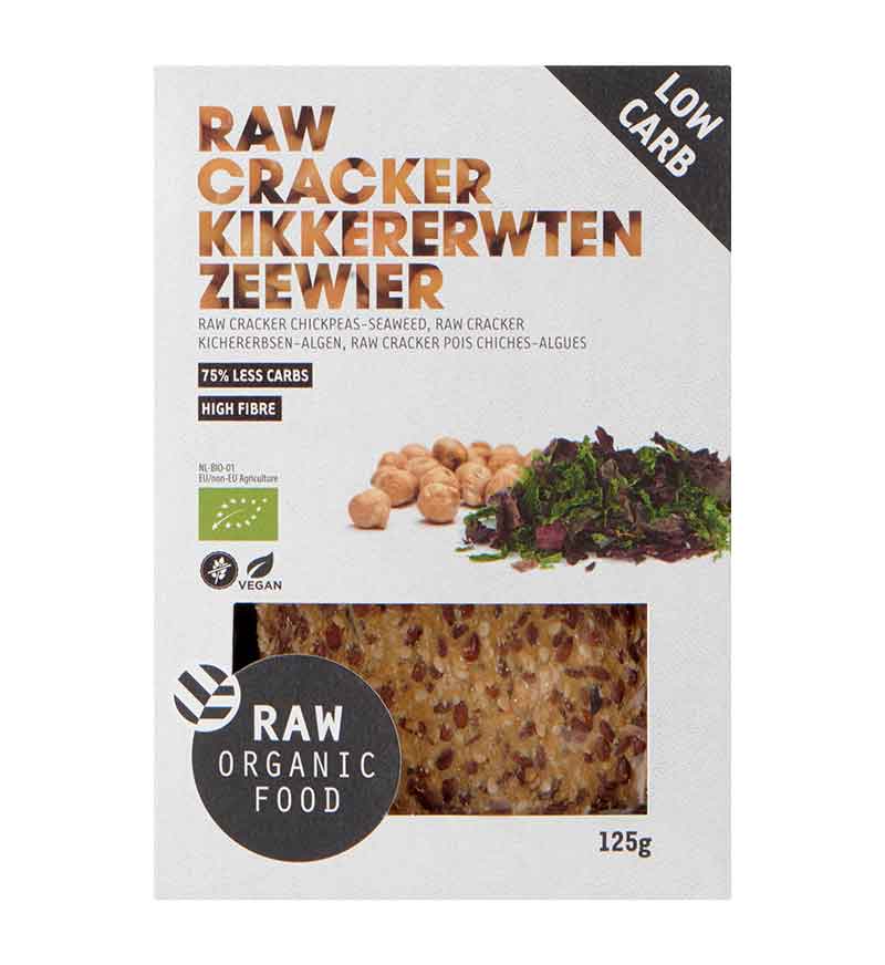 Raw cracker kikkererwten zeewier