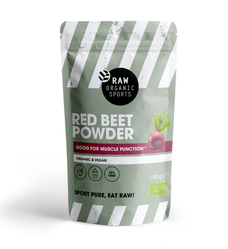 RAW Organic Sports Rode bieten Poeder
